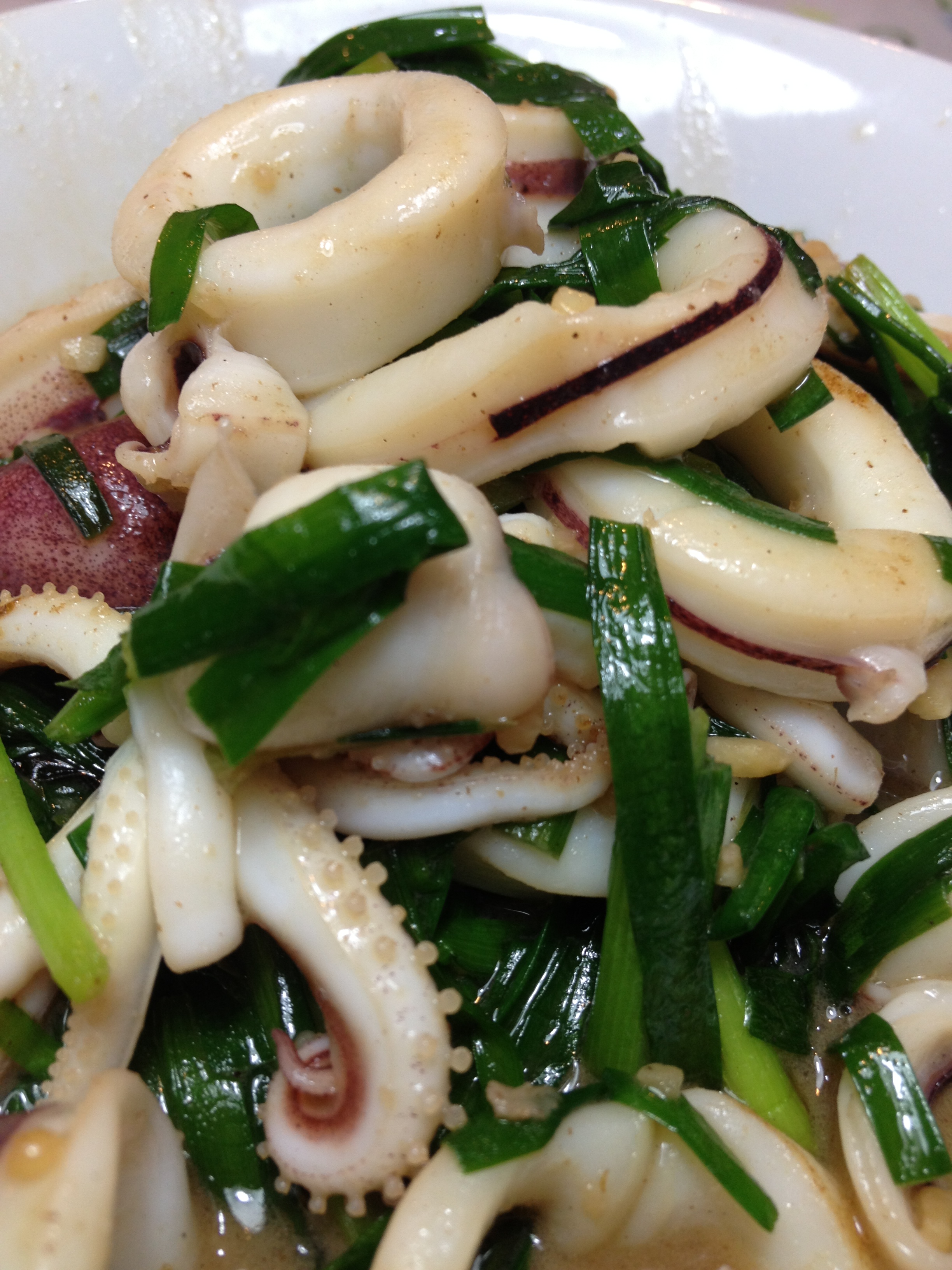 Hainanese Stir fry Squid with Chives