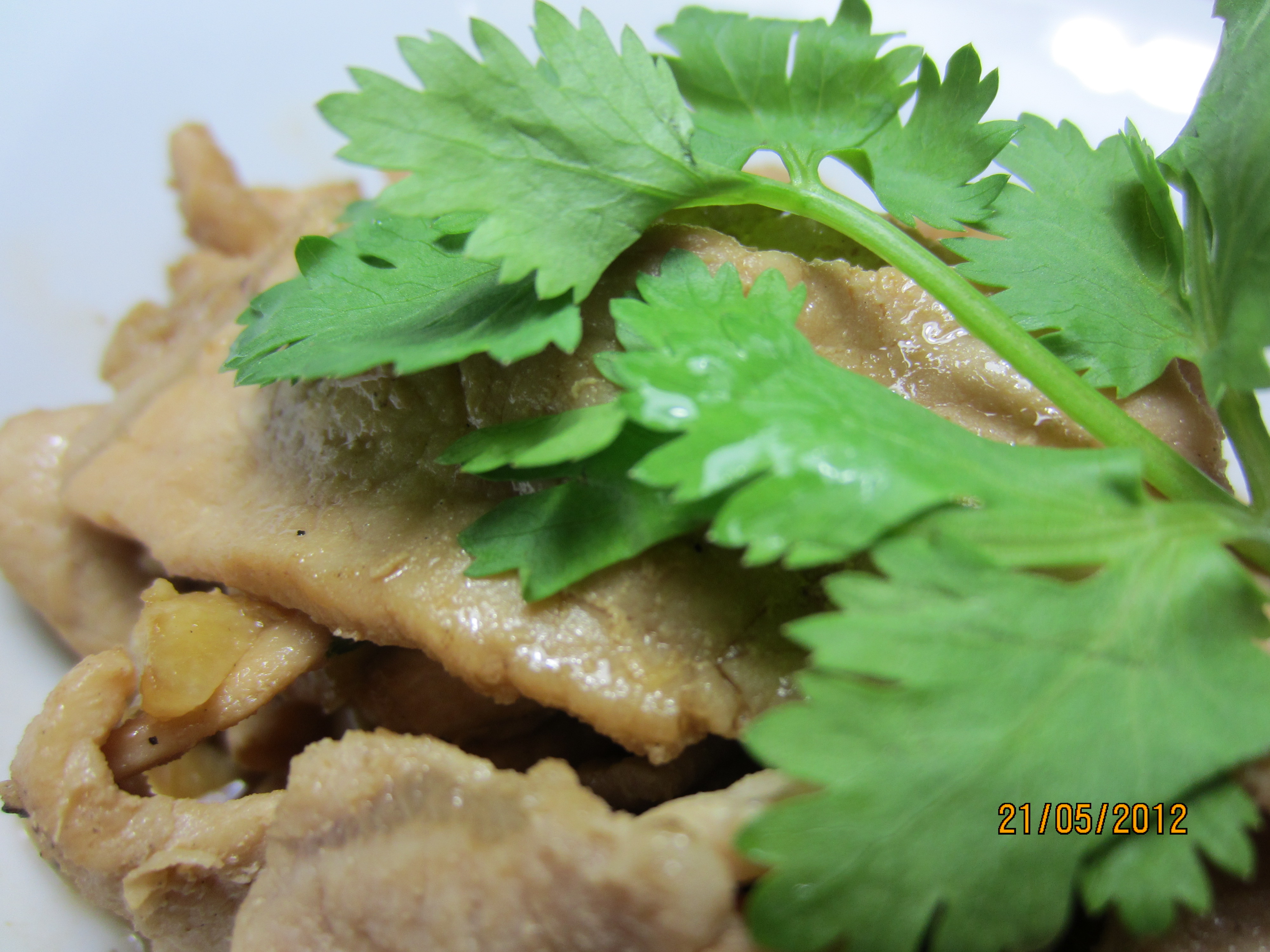 Stir fry Pork Strips with Cucumber Sauce