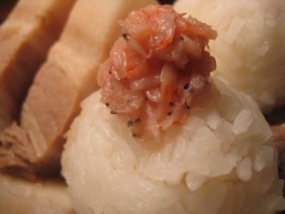 Rice ball with Chinchalok Pork