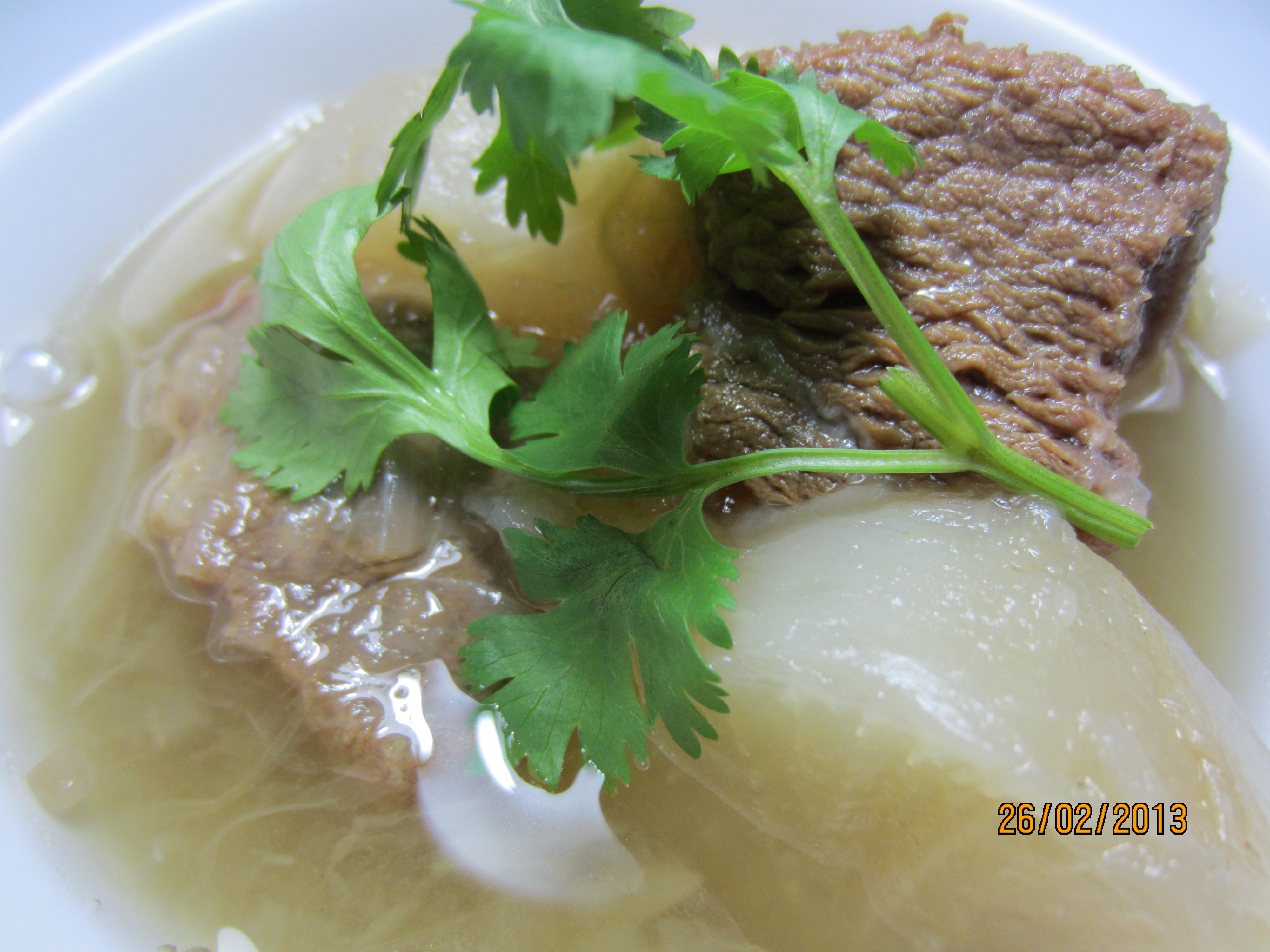 White Radish Beef Soup