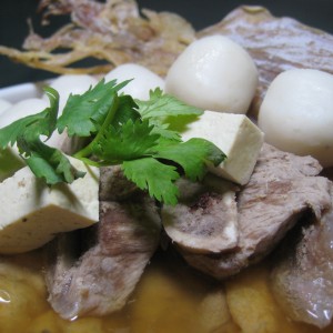 Dried Cuttlefish Fish Ball Pork Soup